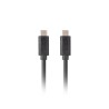 Kabel USB Lanberg USB-C(M) - USB-C(M) 3.1 Gen 2 10Gb/s PD100W 0,5m czarny