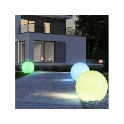 Lampa solarna GreenBlue GB165 wolnostojaca ogrodowa kula 25x25x58cm, kolorowy LED