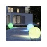 Lampa solarna GreenBlue GB165 wolnostojaca ogrodowa kula 25x25x58cm, kolorowy LED