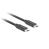 Kabel USB Lanberg USB-C(M) - USB-C(M) 3.1 Gen 2 10Gb/s PD100W 1m czarny