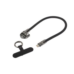 Kabel USB-C M/M Lanberg Smycz / Brelok 0,3m 240W Czarny