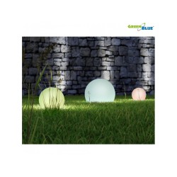 Lampa solarna GreenBlue GB165 wolnostojaca ogrodowa kula 25x25x58cm, kolorowy LED
