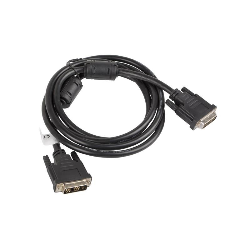Kabel DVI Lanberg DVI-D (18+1) M/M 1,8m czarny
