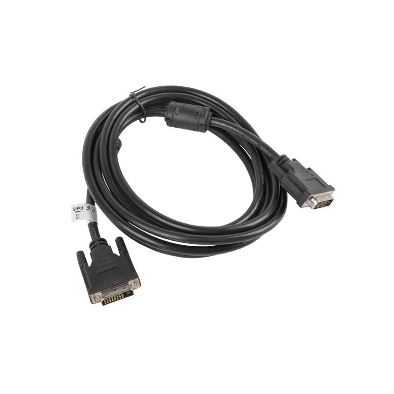 Kabel DVI Lanberg DVI-D (24+1) M/M 3m czarny