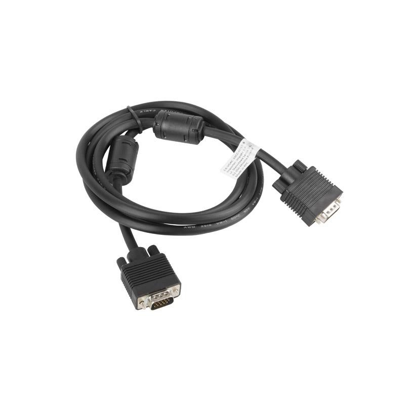 Kabel VGA Lanberg M/M 1,8m Ekran Ferryt czarny
