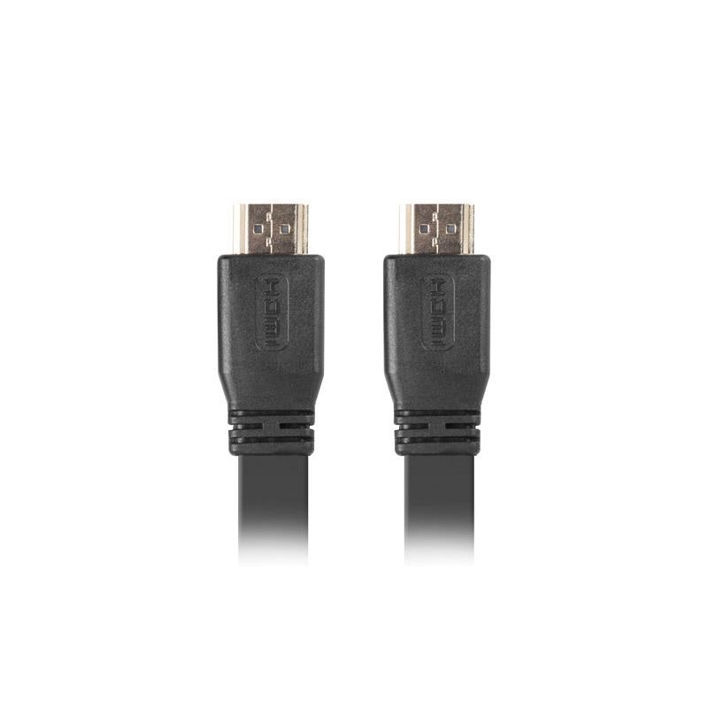 Kabel HDMI Lanberg M/M v2.0 1m czarny flat