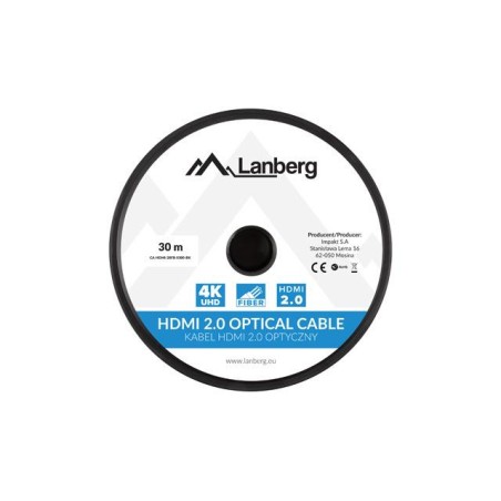 Kabel HDMI Lanberg M/M v2.0 30m czarny optyczny AOC