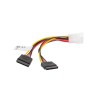 Kabel zasilający Lanberg Molex(M) - 2x SATA(F) 0,15m