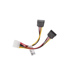 Kabel zasilający Lanberg Molex(M) - 2x SATA(F) 0,15m