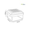 Lampa solarna GreenBlue GB127 na słupek LED 80*80 daszek kopertowy