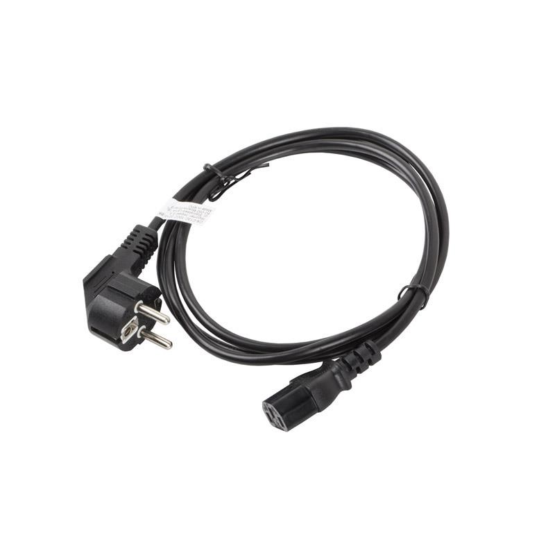 Kabel zasilający Lanberg CEE 7/7 - IEC 320 C13 1,8m czarny