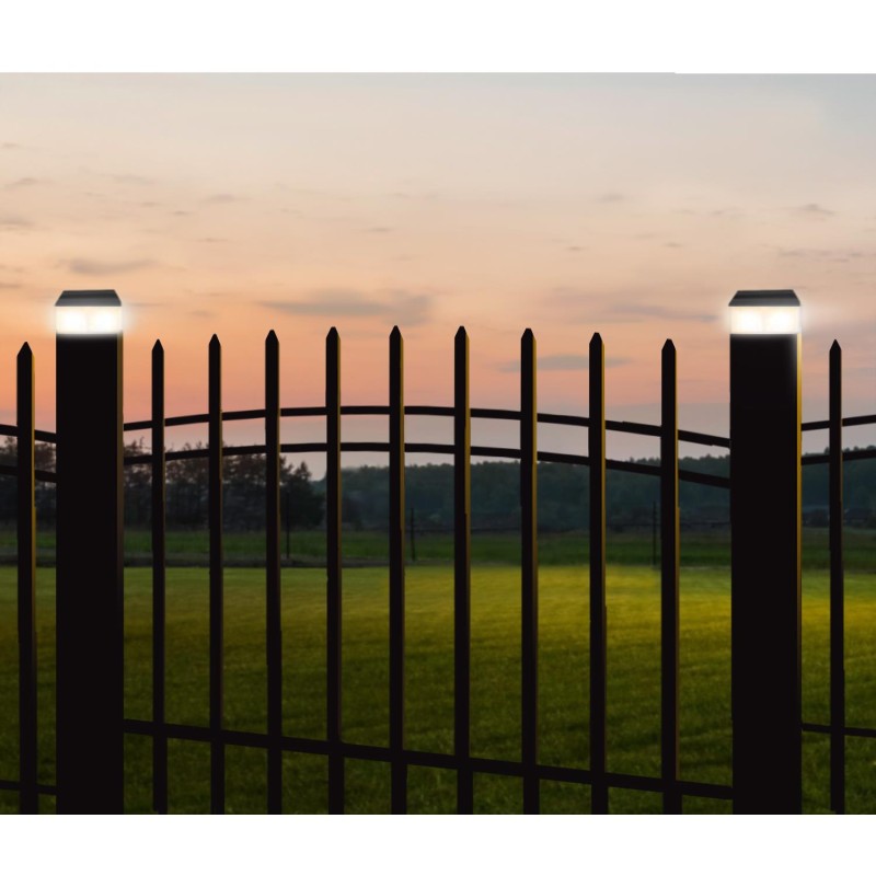 Lampa solarna LED na słupek GreenBlue GB128 100x100mm, daszek kopertowy