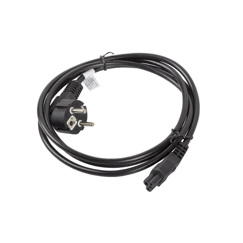 Kabel zasilający Lanberg CEE 7/7 - IEC 320 C5 notebook (miki) 1,8m VDE czarny