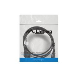 Kabel zasilający Lanberg CEE 7/7 - IEC 320 C13 1,8m VDE czarny