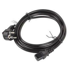 Kabel zasilający Lanberg CEE 7/7 - IEC 320 C13 3m VDE czarny