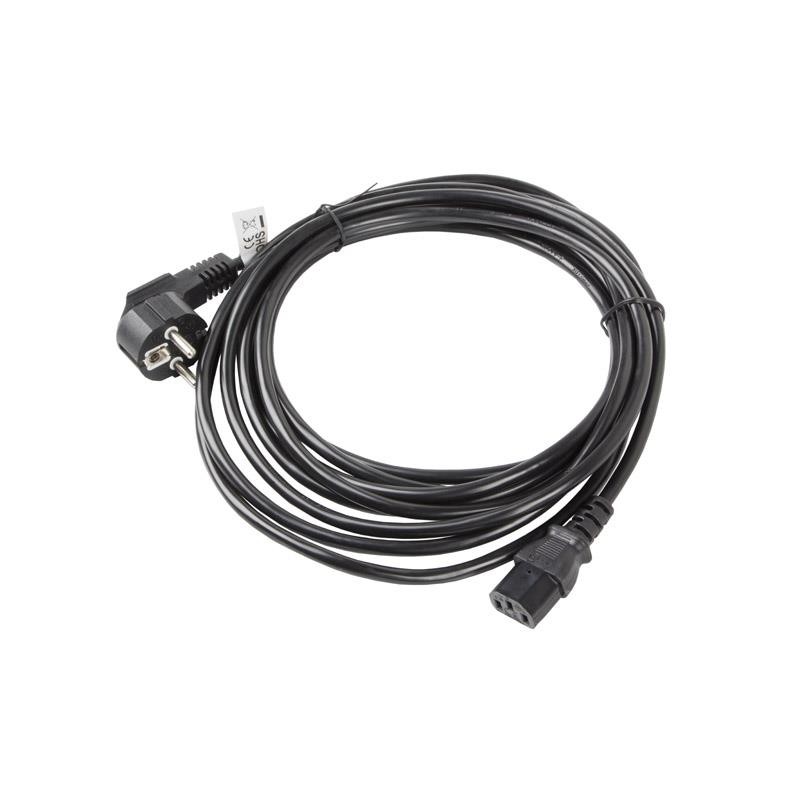 Kabel zasilający Lanberg CEE 7/7 - IEC 320 C13 5m VDE czarny