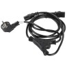 Kabel zasilający Y Lanberg CEE 7/7 - 2x IEC 320 C13 (2 zasilacze) 1,8m czarny