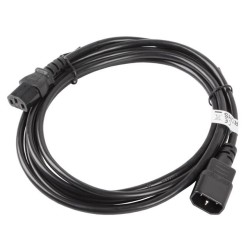 Przedłużacz kabla zasilającego Lanberg IEC 320 C13 - C14 3m VDE czarny
