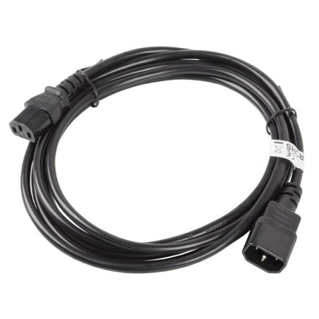 Przedłużacz kabla zasilającego Lanberg IEC 320 C13 - C14 3m VDE czarny