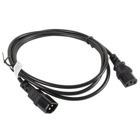 Przedłużacz kabla zasilającego Lanberg IEC 320 C13 - C14 1,8m czarny
