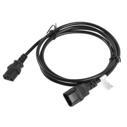 Przedłużacz kabla zasilającego Lanberg IEC 320 C13 - C14 1,8m VDE czarny