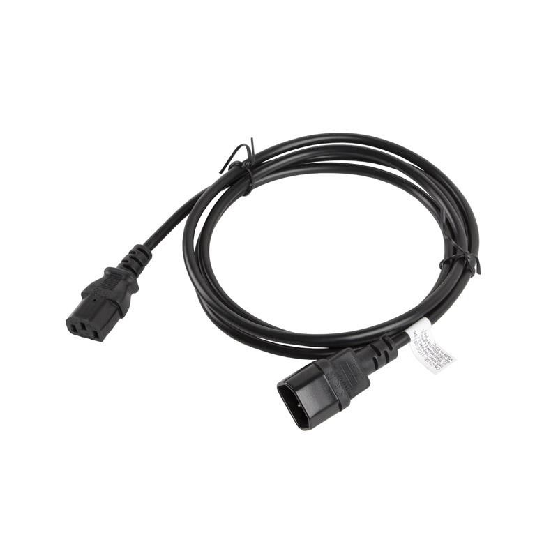 Przedłużacz kabla zasilającego Lanberg IEC 320 C13 - C14 1,8m VDE czarny