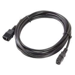 Przedłużacz kabla zasilającego Lanberg IEC 320 C13 - C14 5m VDE czarny