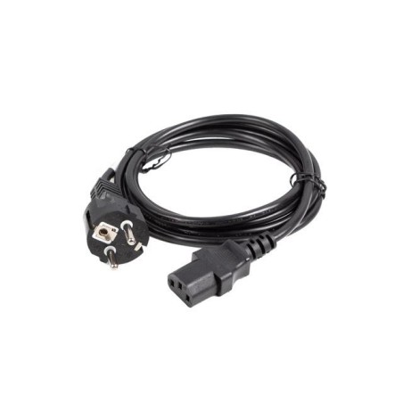 Kabel zasilający Lanberg CEE 7/7 - IEC 320 C13 1,8m czarny prosty