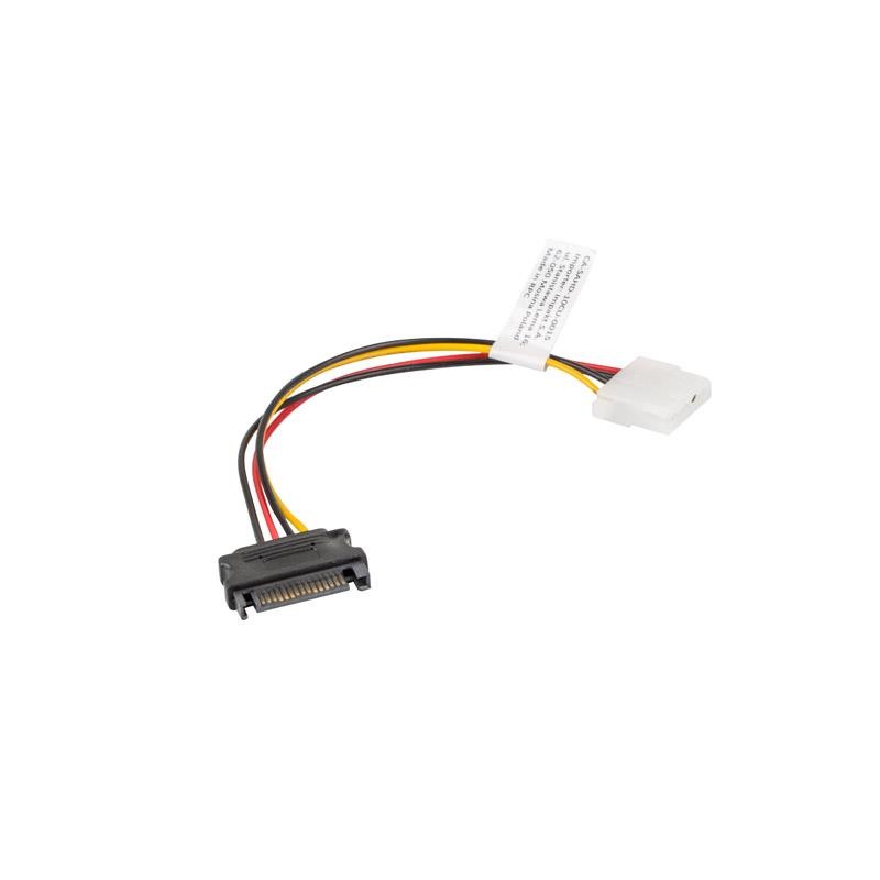Kabel adapter Lanberg SATA zasilający(M) - Molex(F) 0,15m