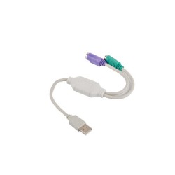 Kabel adapter Lanberg USB 3.0 - 2x PS/2 biały
