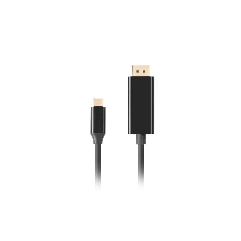 Kabel adapter Lanberg USB-C(M) - Displayport(M) 1m 4K 60Hz czarny