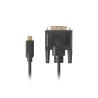 Kabel adapter Lanberg USB-C(M) - DVI-D(24+1) 3m czarny