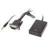 Kabel adapter Lanberg VGA (M) + Audio - HDMI (F) 0,2m czarny