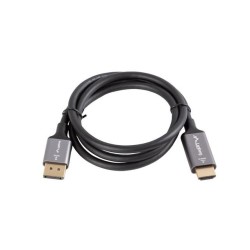 Kabel adapter Lanberg Displayport (M) - HDMI (M) 1M 4K czarno-srebrny