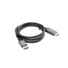 Kabel adapter Lanberg Displayport (M) - HDMI (M) 1M 4K czarno-srebrny