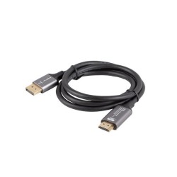 Kabel adapter Lanberg Displayport (M) - HDMI (M) 1M 4K czarno-srebrny