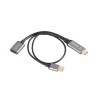 Kabel adapter Lanberg HDMI (M) - Displayport (F) 4K na kablu 20cm srebrny