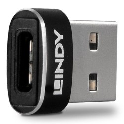 Adapter USB 2.0 LINDY Typ A na Typ C czarny