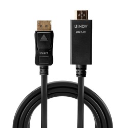 Kabel adapter LINDY DisplayPort - HDMI M/M 10.2G 2m czarny 4K UHD 30Hz