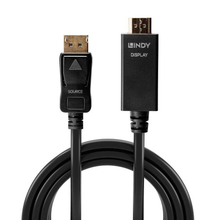 Kabel adapter LINDY DisplayPort - HDMI M/M 10.2G 5m czarny 4K UHD 30Hz