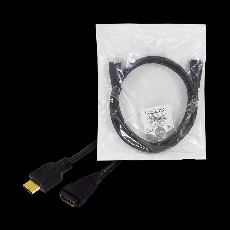 Przedłużacz HDMI LogiLink CH0056 HDMI A (F) HDMI A (M), 2m