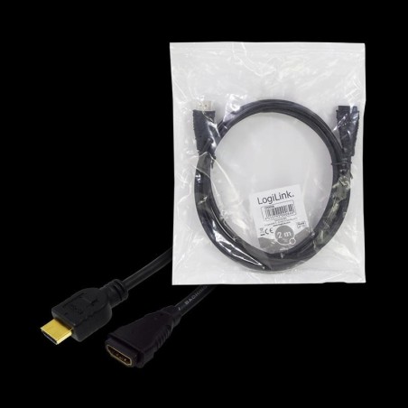 Przedłużacz HDMI LogiLink CH0056 HDMI A (F) HDMI A (M), 2m
