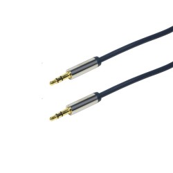 Kabel audio stereo LogiLink CA10050 3,5 mm, M/M, 0,5m, niebieski
