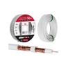Kabel koncentryczny Maclean MCTV-471 satelitarny, antenowy RG6 50M 1.02CU+4.8FPE+CU/P+32*0.12CU+6.8PVC