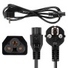 Kabel zasilający typu koniczynka Maclean MCTV-857, 3 pin, wtyk EU, 1.5m