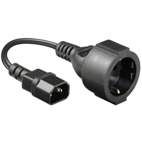 Kabel zasilający / adapter Manhattan C14/Schuko F 0,23m czarny