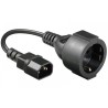 Kabel zasilający / adapter Manhattan C14/Schuko F 0,23m czarny