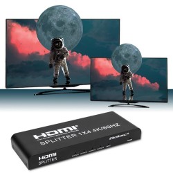 Rozdzielacz aktywny Qoltec Splitter 4 x HDMI 4K x 2K | 6Gb/s | 60Hz