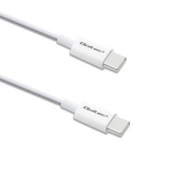 Kabel USB Qoltec 2.0 typ C | USB 2.0 typ C 60W | QC 3.0 | PD | 1.5m | Biały