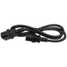 Kabel zasilający Qoltec do UPS | IEC C13/C14 | 3x0.75mm2 | 1m